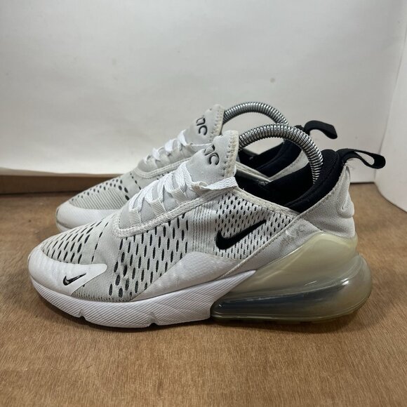 Nike Air Max 270 Women's Size 7.5 AH6789-100 White Black Running Athletic Shoes - Picture 4 of 12